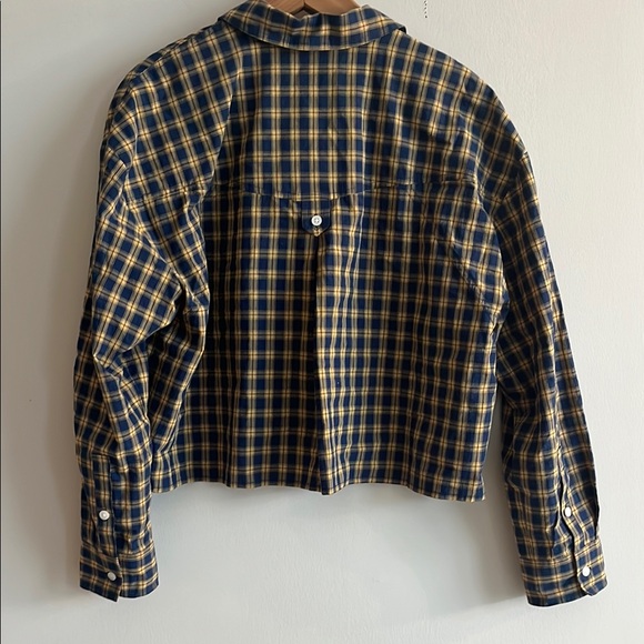 Madewell The Signature Poplin Crop Shirt in Plaid Size M - Picture 4 of 6